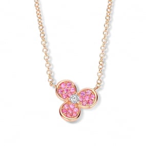 Collier Saphirs Roses et Diamants ct - Maria-067402XA