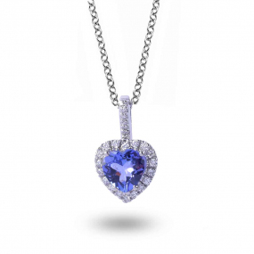 Collier Tanzanite et diamants 0.8ct - -CB0142TMOD-FR 