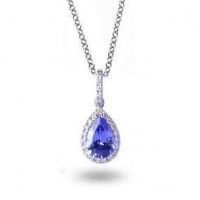 Collier Tanzanite et diamants 1.1ct - -CBGO55T-FR