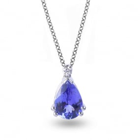 Collier Tanzanite et diamants 1.7ct - -CBG020T-FR