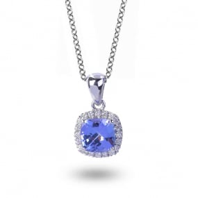 Collier Tanzanite et diamants 1ct - -CB0140T-FR