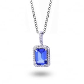 Collier Tanzanite et diamants 1ct - -CBOT39T-FR