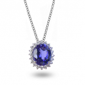 Collier Tanzanite et diamants 4.08ct - -CB0094T-FR