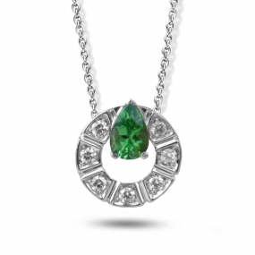 Collier Tsavorite et Diamants 0.35ct - Loane-GI2329B/TS