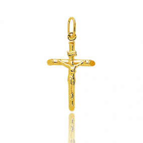 Croix Christ crucifi Or Jaune Loana