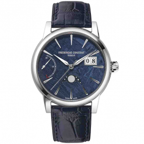  Frdrique Constant Classic Big Date Manufacture Automatique Cadran Bleu Bracelet Cuir - FC-735MT3HPT