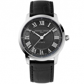 Frdrique Constant Classics Automatic Gents Automatique Cadran Gris anthracite Bracelet Cuir - FC-301DGR3B6