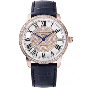 Frdrique Constant Promotion Classics Automatic Ladies Automatique Cadran Blanc & Or rose Bracelet Cuir - FC-301PVD3BD4