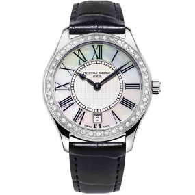 Frdrique Constant Promotion Classics Automatic Ladies Quartz Cadran Nacr Bracelet Cuir - FC-220MPW3BD6