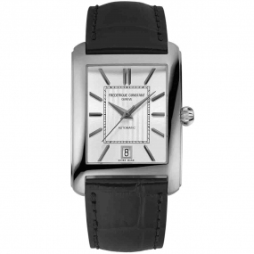 Frdrique Constant Promotion Classics Carre Automatique Cadran Blanc Bracelet Cuir - FC-303S4C6