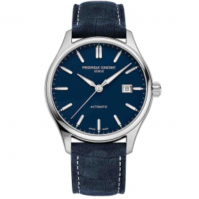 Frederique Constant Classics Index Automatique Cadran Bleu Bracelet Cuir - FC-303NN5B6