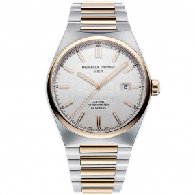 Frdrique Constant Highlife COSC  Automatique Cadran Blanc Bracelet Acier et PVD Rose - FC-303V4NH2B