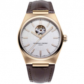 Frdrique Constant Highlife Heart Beat  Automatique Cadran Argent Bracelet Cuir - FC-310V4NH4