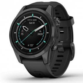 Garmin Epix Pro (Gen 2) - Sapphire Edition - 42 mm -  Titane - Carbon Gray DLC - bracelet noir  42 mm- 010-02802-15