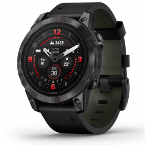 Garmin epix Pro Gen 2 - Sapphire Edition  - 47 mm - Carbon Gray DLC avec bracelet noir 47 mm- 010-02803-11