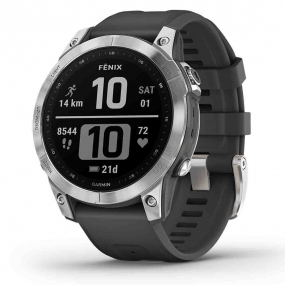 Garmin Fenix 7 Silver avec bracelet gris - 010-02540-01 