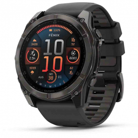 Montre Garmin 8  51 mm, AMOLED  Sapphire, TTitane Carbon Gray DLC -Silicone Noir 51 mm - 010-02905-21