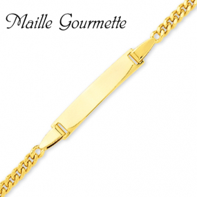 Gourmette Baptme Or Jaune  graver Nomie