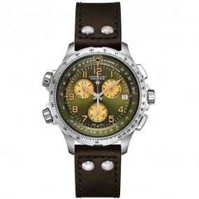 Hamilon Pilot Khaki Aviation X-Wind GMT Chrono Quartz  46 mm- H77932560