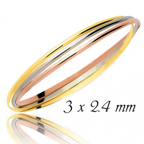 Jonc 3 ors en 3 Ors 11.55g large de 2.4 mm Flicia - 362.24