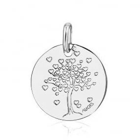 Mdaille Arbre de Vie  Augis en  Or Blanc  16 mm  Glamour -  G2844X0000