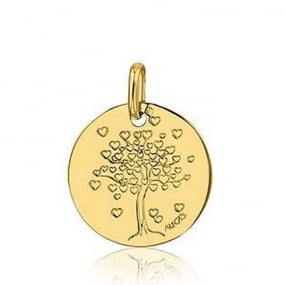 Mdaille Arbre de Vie  Augis en  Or Jaune  14 mm  Agata -  J5154X0000