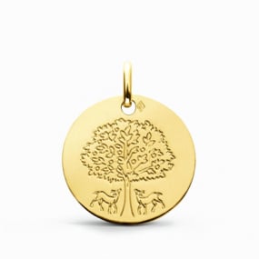 Mdaille Arbre de Vie  Augis en  Or Jaune  16 mm  Chizuko -  J9712X0000