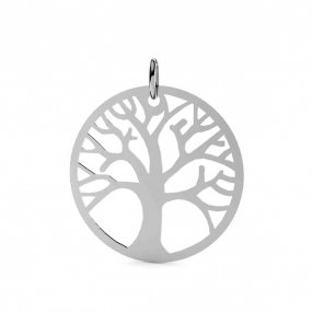 Mdaille Arbre de Vie Or Blanc - 17 mm -Alexa - XP2095G