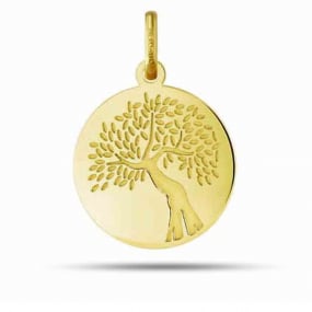 Mdaille Arbre de vie Or Jaune - 18 mm -Ashley - 248400225