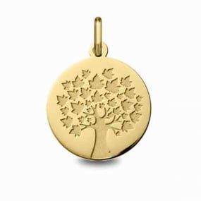 Mdaille Arbre de vie Or Jaune - 18 mm -Kana - 248400221