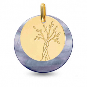 Mdaille Arbre de vie Or Jaune - 20 mm -Gabriella - XM1053N