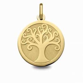 Mdaille Arbre de vie Or Jaune - 20 mm -Raina - 248400096