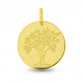 Mdaille Arbre de Vie Or Jaune - 22 mm -Milena - XM1095