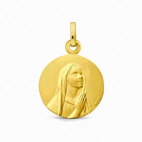 Mdaille Augis - Vierge en Contemplation en Or Jaune 16 mm Matahina J10790X000
