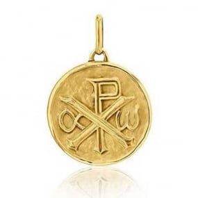 Mdaille Monogramme du Christ en Or Jaune 2.6 g
