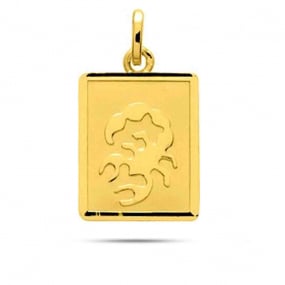 Mdaille Pendentif Zodiac Scorpion Or Jaune Emmanuelle