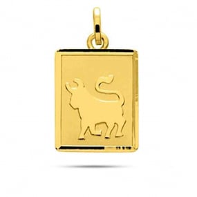 Mdaille Pendentif Zodiac Taureau Or Jaune Myriam