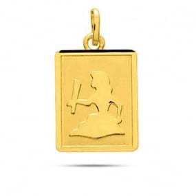 Mdaille Pendentif Zodiac Vierge Or Jaune Emmanuelle