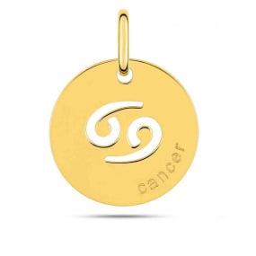 Mdaille Pendentif Zodiaque Cancer Or Jaune Anchali