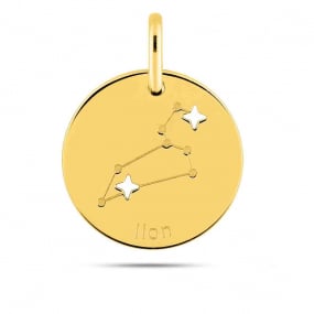 Mdaille Pendentif Zodiaque Lion Or Jaune Lola