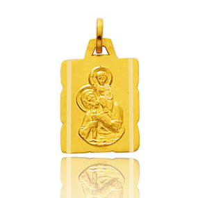 Médaille St Christophe Rectangle (Or Jaune)