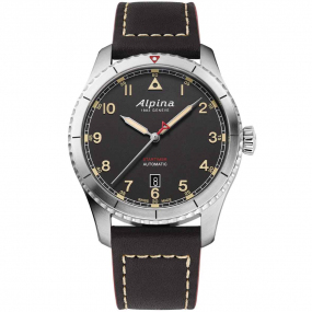 Montre Alpina Startimer Pilot Automatic Black 41 mm- AL-525BBG4S26