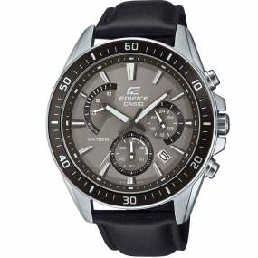 Montre Casio Edifice - Chronographe Standard - Marron & Cuir Noir - EFR-552L-5AV