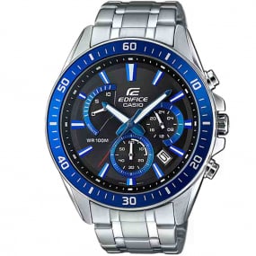 Montre Casio Edifice - Chronographe Standard - Noir & Bleu - EFR-552D-1A2V