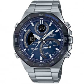 Montre Casio Edifice - Srie ECB-900 - Argent & Bleu - ECB-950DB-2A