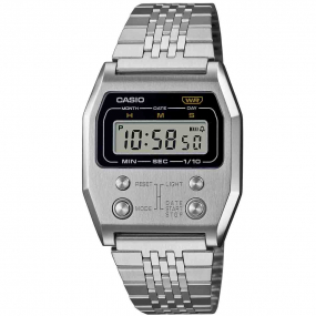 Montre Casio Vintage - A1100 Premium Vintage - Argent - A1100D-1