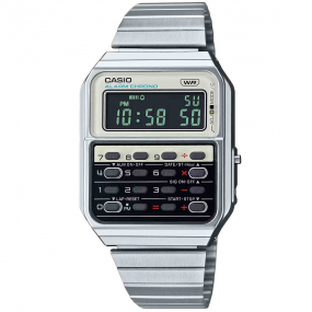 Montre Casio Vintage - Edgy Collection Acier - Blanc - CA-500WE-7B