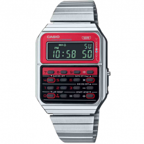 Montre Casio Vintage - Edgy Collection Acier - Rouge - CA-500WE-4B