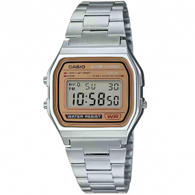 Montre Casio Vintage - Iconic Collection - Argent & Ocre - A158WEA-9