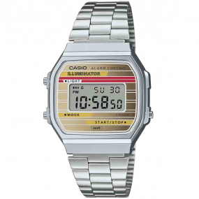 Montre Casio Vintage - Srie Iconic - Argent & Dor - A168WEHA-9A